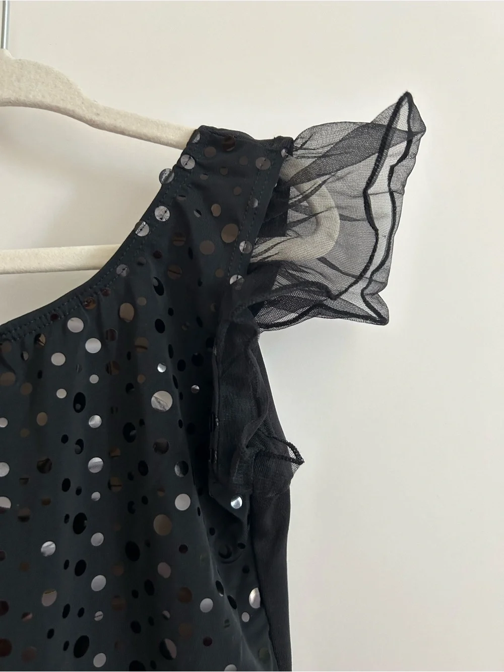 Danskin Now Black Sequin Tulle Kids Costume Dance Dress - Size M (7/8)